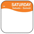 Food Safety Label, Orange/White, 3/4 in H