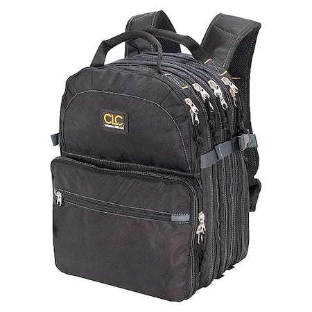 Tool Backpack, Black, Polyester, 75 Pockets