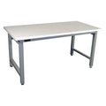 Workstation, Plastic, Rolled Edge, Gray