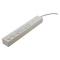 Power Strip, Surge, 6 ft., White