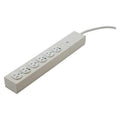 Power Strip, Surge, Hospital Grade, 6 ft., White