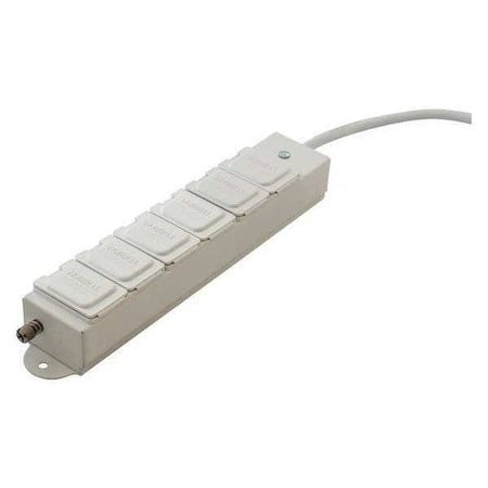 Outlet Strip, Medical Grade, 5-15R, 6 ft., White