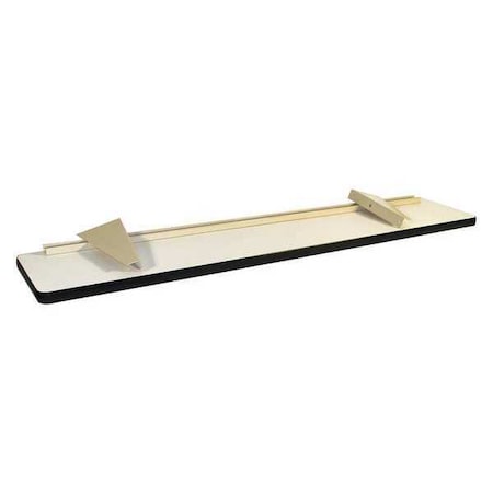 Cantilever Shelf, 18" x 60", Plastic, Beige