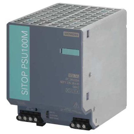 DC Power Supply, 85/275V AC; 88/350V DC, 24V DC, 480 W, 20 A, DIN Rail