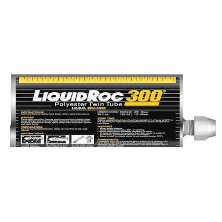 Construction Adhesive, Liquid Roc 300 Series, Gray, 28 oz, Tube, 5 PK