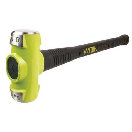 Sledge Hammer, 8 lb., 38 In, Rubber/Steel