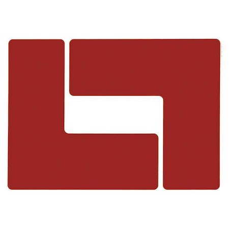 Floor Marking Tape, Polyester, No Legend, Red, 3 in W., 8 mil Thickness, 20 PK