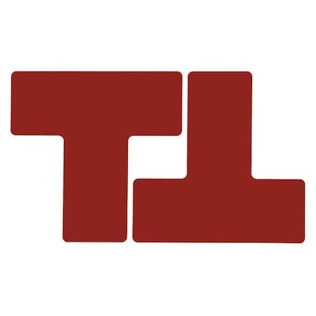 Floor Marking Tape, Polyester, Solid, Red, 3 in W., 8 mil Thickness, 20 PK