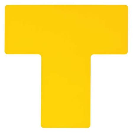 Floor Marking Tape, Polyester, Solid, Yellow, 4 in W., 8 mil Thickness, 20 PK