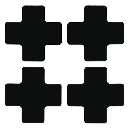 Floor Marking Tape, Polyester, No Legend, Black, 2 in W., 8 mil Thickness, 20 PK