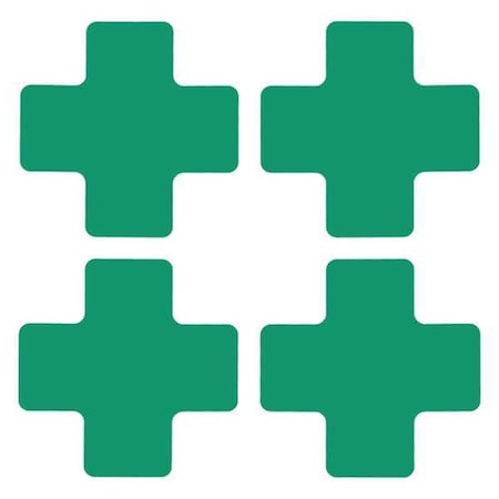 Floor Marking Tape, Polyester, No Legend, Green, 2 in W., 8 mil Thickness, 20 PK