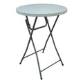 Round Folding Table, 32" Dia. W, 44" H, Blow Molded Polyethylene Top, White