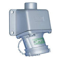 Pin & Sleeve Receptacle, 30 A, 600V AC, Single Phase, 4 Pole, Style 1 Grounding, Gray