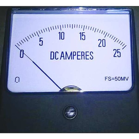 Analog Panel Meter, DC Current, 0-25 DC A