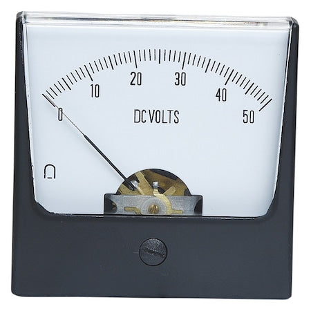 Analog Panel Meter, DC Voltage, 0-50 DC V