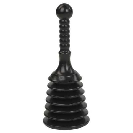 Bellows Toilet Plunger, Polyethylene, Cup Size 5 in.