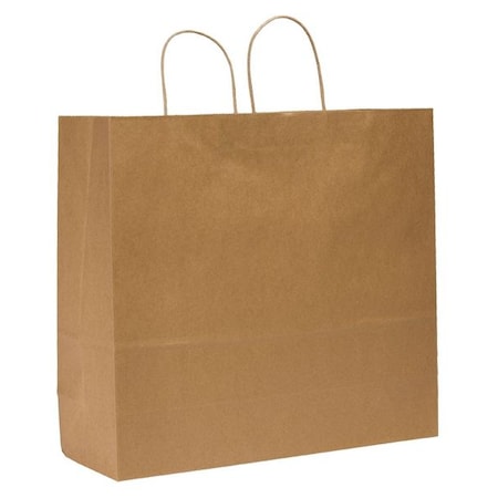 Shopping Bag Flat Bottom, Downtowner Brown, Paper Twist Handles, Pk200