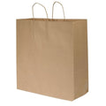 Shopping Bag Flat Bottom, Cargo Brown, Paper Twist Handles, Pk200