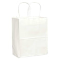 Tempo White Shopping Bag Flat Bottom, Twist Handles, Pk250