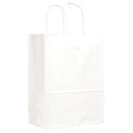 Missy White Shopping Bag Flat Bottom, Twist Handle, Pk250