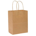 Tempo Brown Shopping Bag Flat Bottom, Twist Handles, Pk250