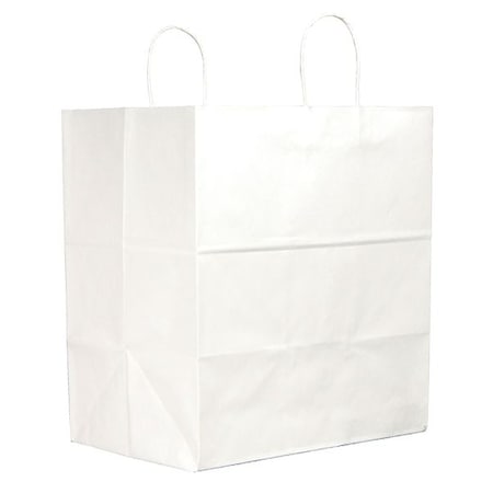 Super Royal White Shopping Bag Flat Bottom, Twist Handles, Pk200