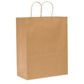 Sup R Mart Brown Shopping Bag Flat Bottom, Twist Handles, Pk250