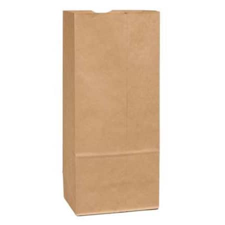 Grocery Bag Flat Bottom 20 lb Shorty Brown, Pk500