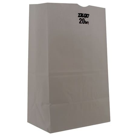 Grocery Bag Flat Bottom 20 lb Shorty White, Pk500