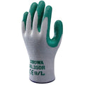 Coated Gloves, Nitrile, Crinkled, Palm and Fingers, 3 Abrasion Level, Gray/Green, 2XL (11) 1 PR