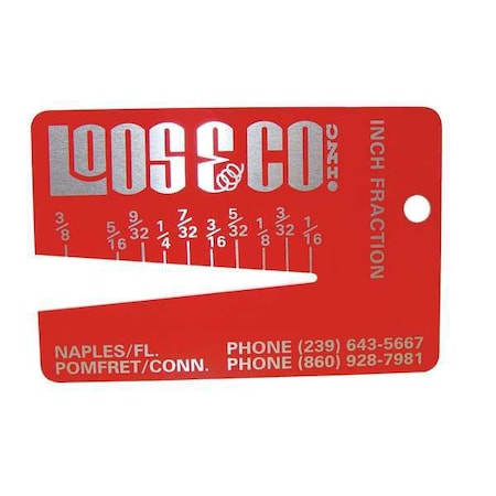 Locoloc Cable Diameter Gauge, 1/16 to 3/8
