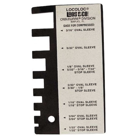 Locoloc Oval and Stop Sleeve Gauge, 1/32-3/16