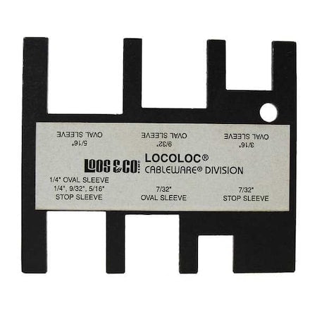 Locoloc Oval and Stop Sleeve Gauge, 7/32-5/16