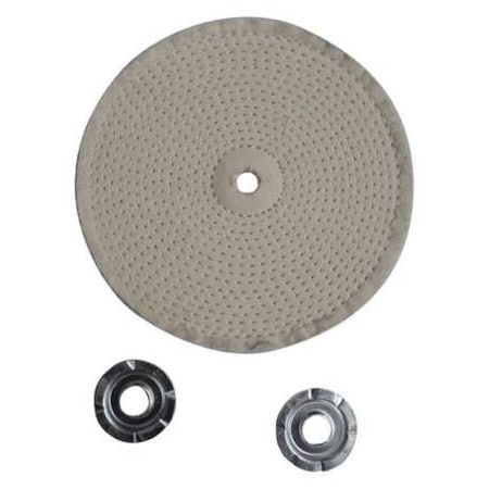 Buffing Wheel, Spiral Sewn, 6 In Dia.