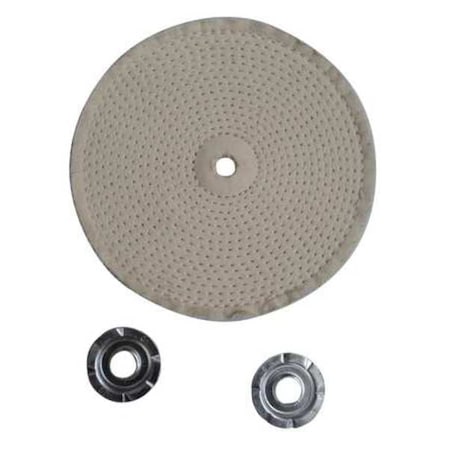 Buffing Wheel, Spiral Sewn, 8 In Dia.