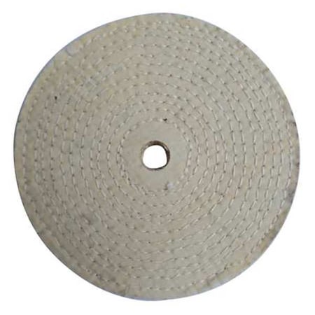 Buffing Wheel, Spiral Sewn, 6 In Dia.