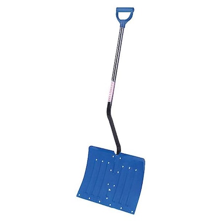 Snow Shovel, 18 in W x Aluminum Blade, 45 in L Steel Handle