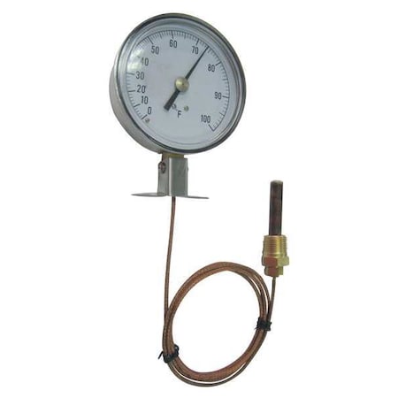 Analog Panel Mt Thermometer, 30 to 240F
