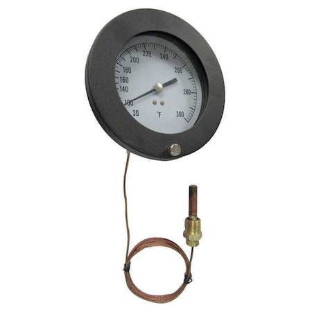 Analog Panel Mt Thermometer, 30 to 300 F