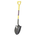 Round Point Shovel, 14 ga Not Applicable Blade, Steel Blade, Standard Step, 27 in L Natural