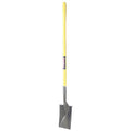 Garden Spade Shovel, 14 ga Not Applicable Blade, Steel Blade, Rear Rolled Step, 46 -3/4 in L Yellow