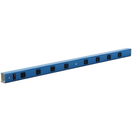 Power Strip, 8 Outlet(s) Blue
