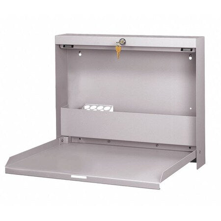Wall Mounted Desk, 20x16-3/8x3-3/8In, Gray