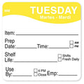 Food Safety Label, Orange/White, 2 in H