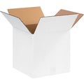 12 in x 12 in x 12 in Shipping Box, White, Corrugate, Single Wall, 32 ECT