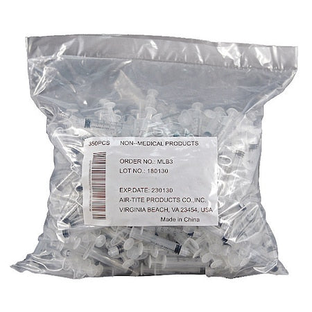 Syringe, Bulk, 3mL Luer Lock, PK350