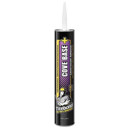 Construction Adhesive, Cove Base Plus Series, Beige, 28 oz, Cartridge