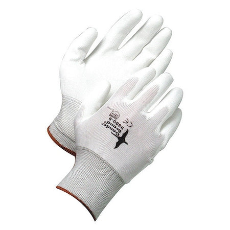 Coated Gloves, Polyurethane, Smooth, Palm, Not Rated Abrasion Level, 2XL 1 PR
