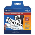 Continuous Label Stock, White, Matte, 4 in W
