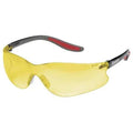 Xenon, Safety Glasses, Uncoated, Amber Lens, Black Frame, Frameless